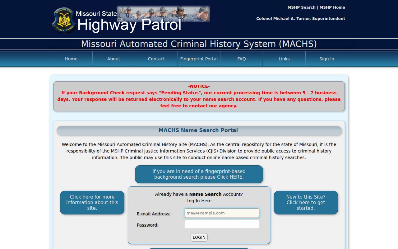 Wright County criminal history MACHS name search fields