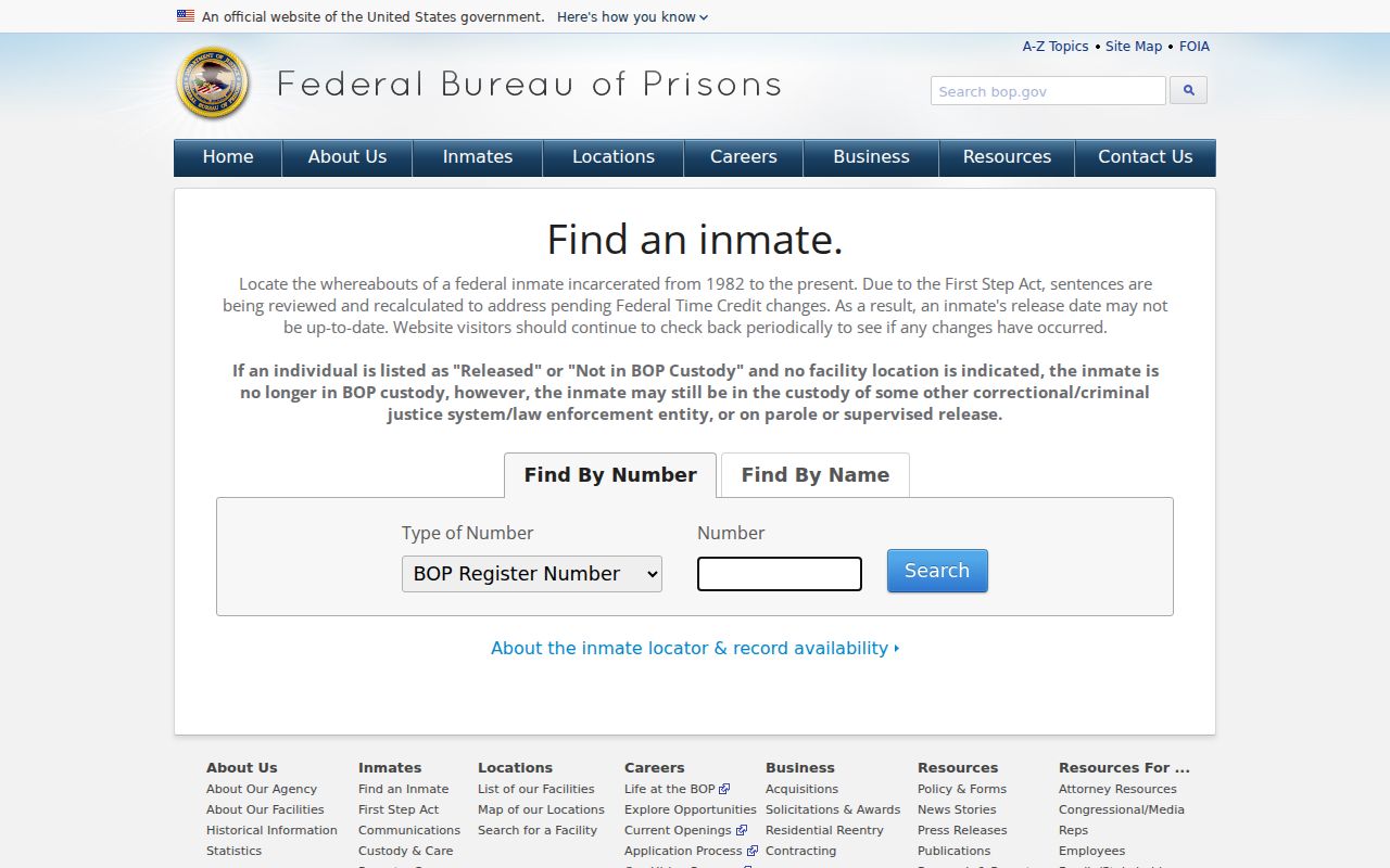 Wright County criminal history federal inmate locator